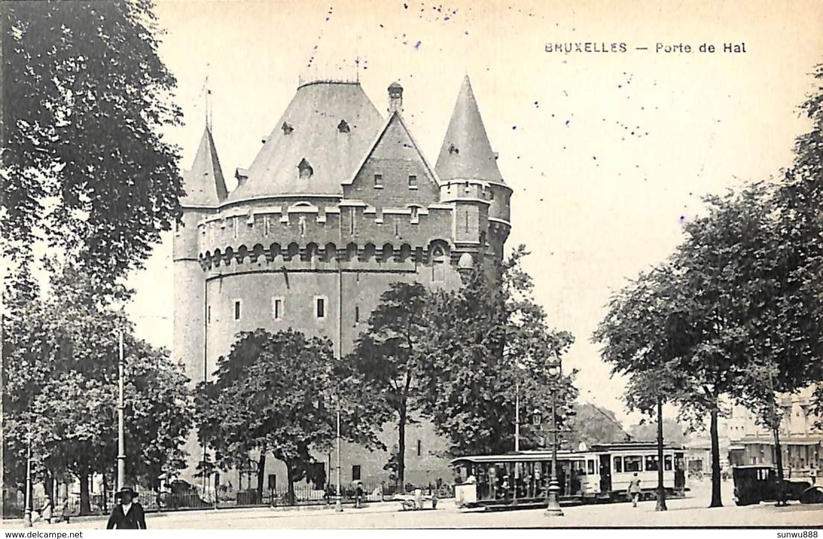 Bruxelles - Porte De Hal (animée Tram Tramway, La Carte D'Art) - Public Transport (surface)