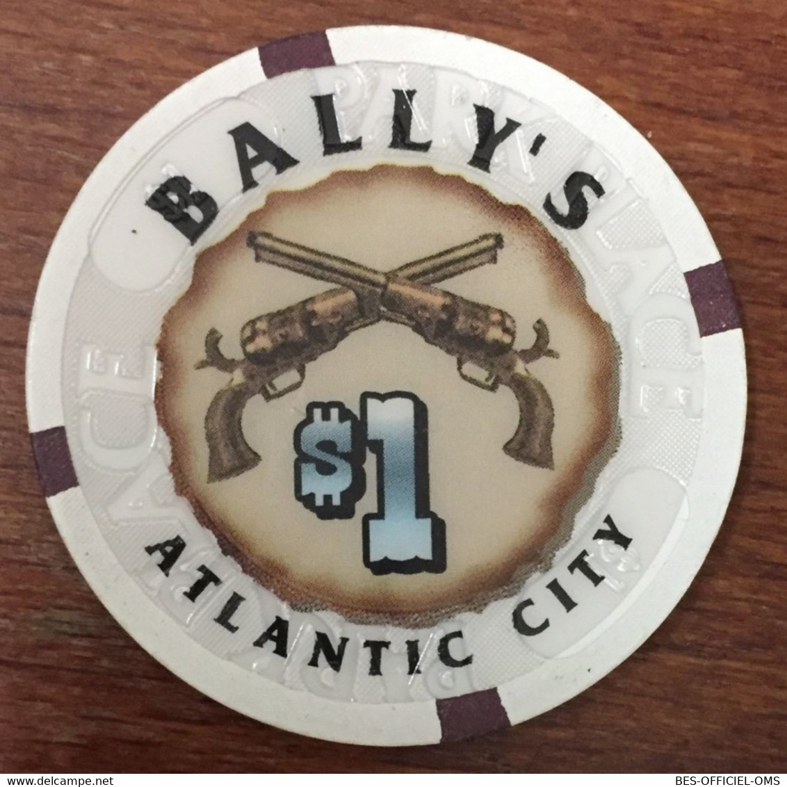 ÉTATS-UNIS USA NEW JERSEY ATLANTIC CITY BALLY'S CASINO CHIP 1$ JETON TOKENS COINS - Casino