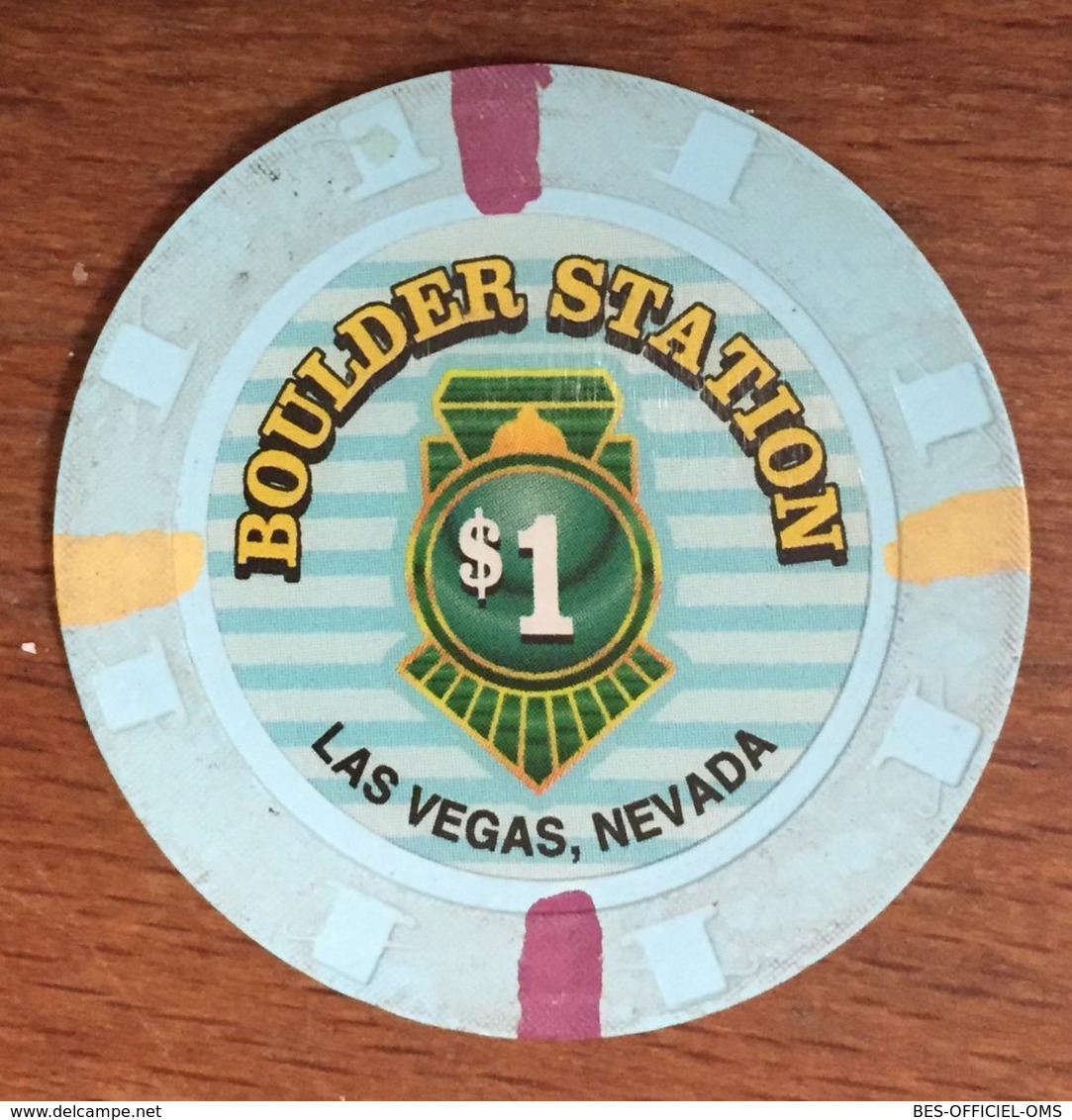 ÉTATS-UNIS USA NEVADA LAS VEGAS BOULDER STATION CASINO CHIP $1 JETON TOKEN COIN LOCOMOTIVE TRAIN WAGON - Casino