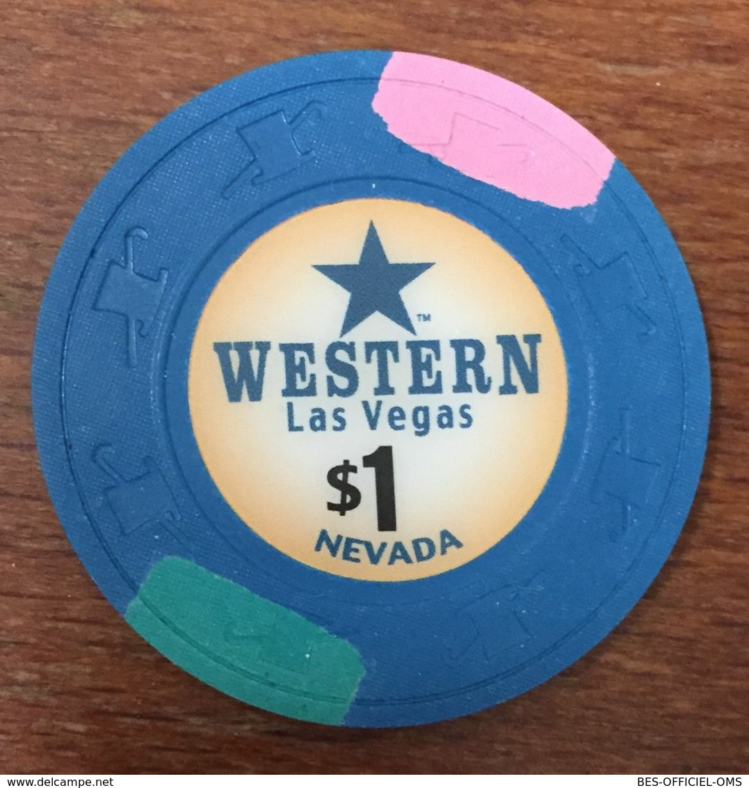 ÉTATS-UNIS USA NEVADA LAS VEGAS WESTERN CASINO CHIP $1 JETON TOKENS COINS CLOSED FERMÉ - Casino