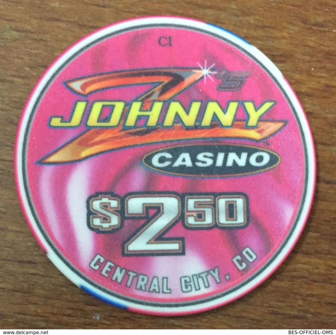 ÉTATS-UNIS USA COLORADO CENTRAL CITY JOHNNY CASINO CHIP $ 2,5 JETON TOKENS COINS - Casino