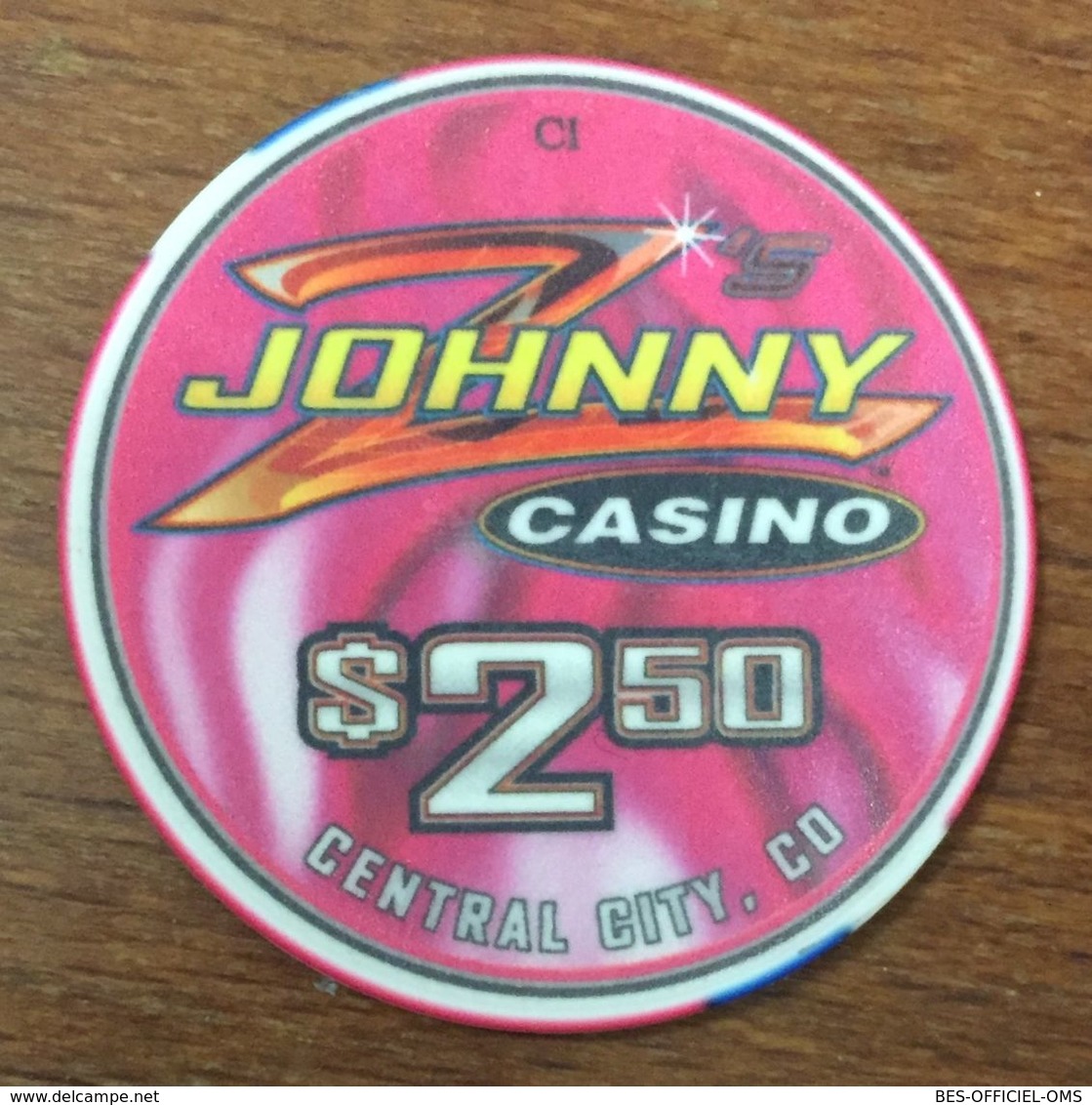 ÉTATS-UNIS USA COLORADO CENTRAL CITY JOHNNY CASINO CHIP $ 2,5 JETON TOKENS COINS - Casino