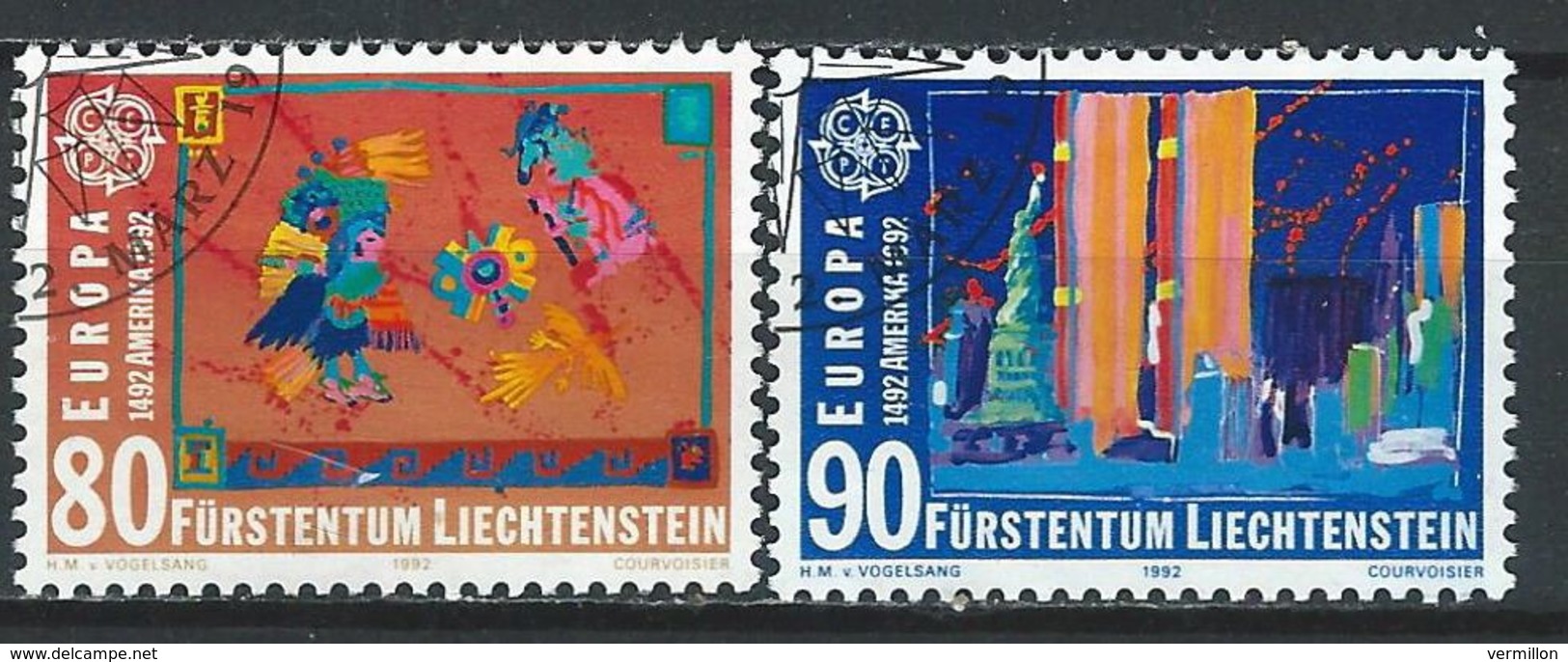NN-/-342- EUROPA 1992 - N° 974/75 Obl.  , Cote 3.00 € ,  Liquidation - Used Stamps
