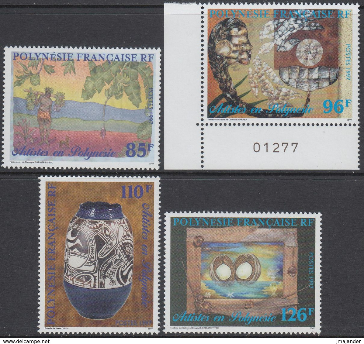 French Polynesia 1997 -  Artists In Polynesia - Mi 749-752 ** MNH - Nuovi