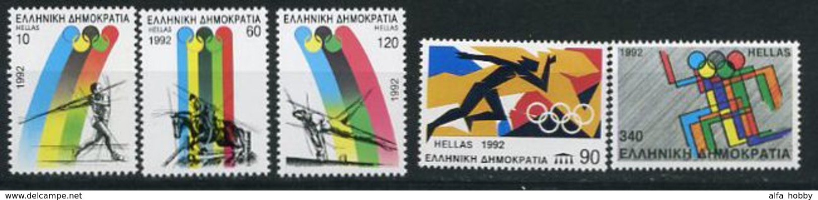 Greece, Olympic Games 1992, 5 Stamps - Sommer 1992: Barcelone