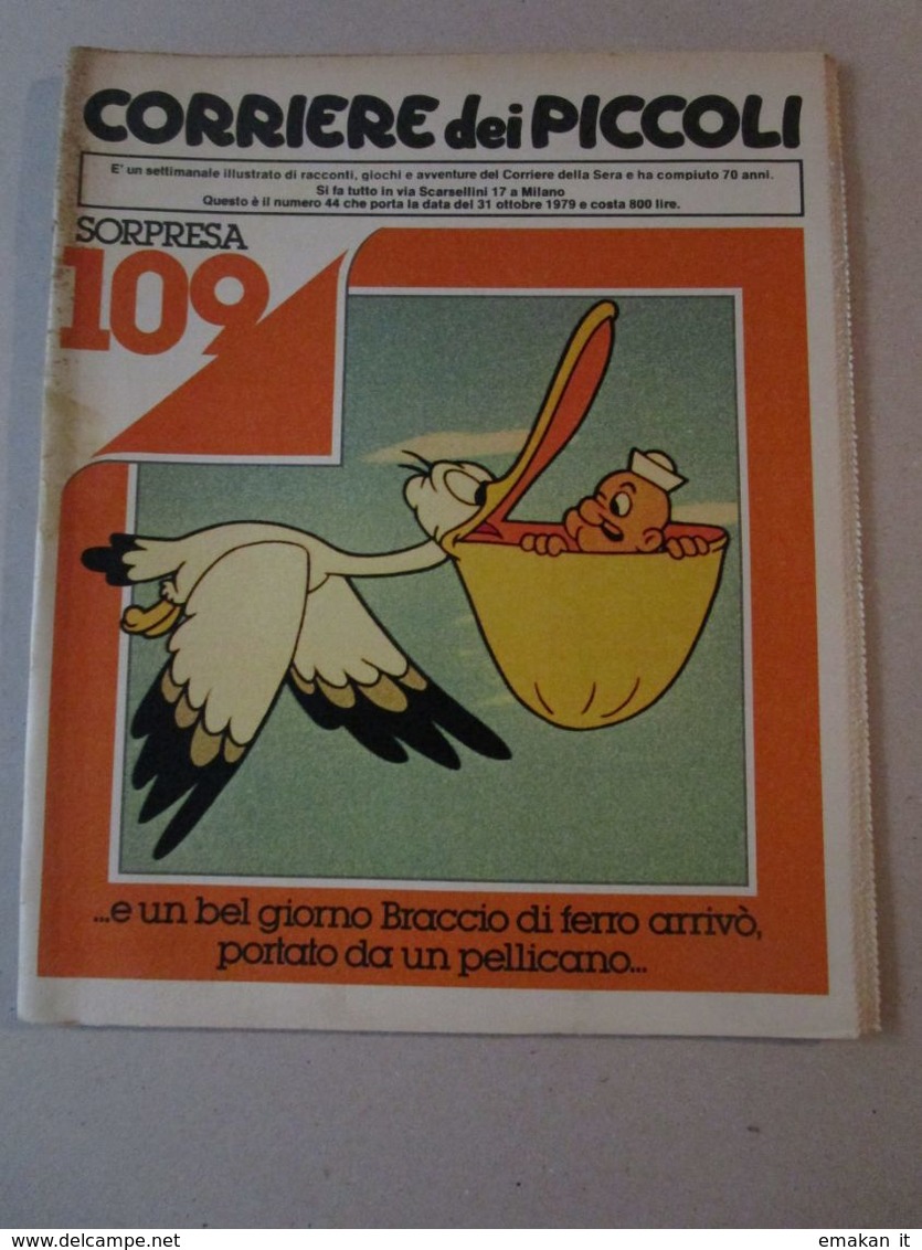 - CORRIERE DEI PICCOLI N 44 / 1979 - IL PAESE DEI PUFFI - Corriere Dei Piccoli