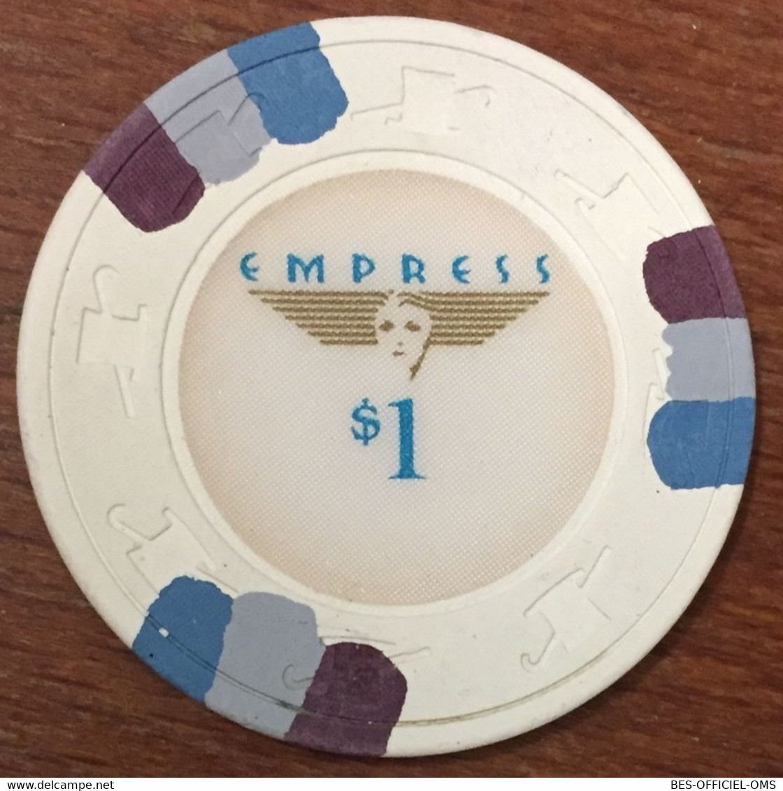 ÉTATS-UNIS USA ILLINOIS JOLIET EMPRESS CASINO CHIP $ 1 JETON TOKENS COINS CLOSED FERMÉ - Casino