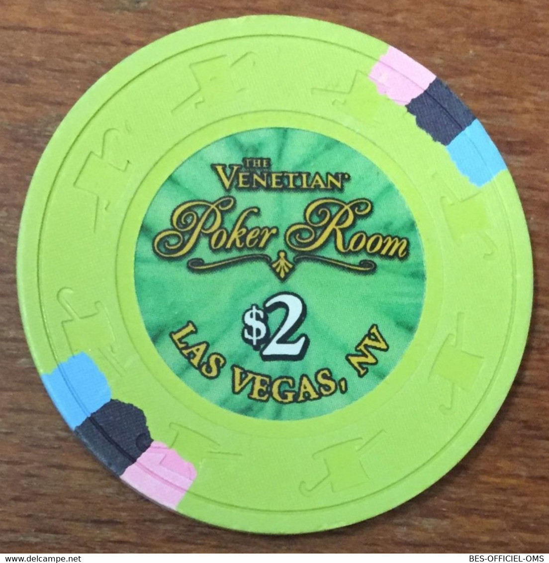 ÉTATS-UNIS USA NEVADA LAS VEGAS THE VENETIAN CASINO POKER ROOM CHIP $2 JETON TOKENS COINS - Casino