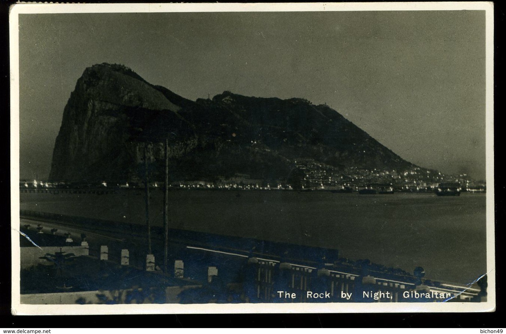 Gibraltar The Rock By Night Stamps 1953 Rex Tobacconist - Gibilterra