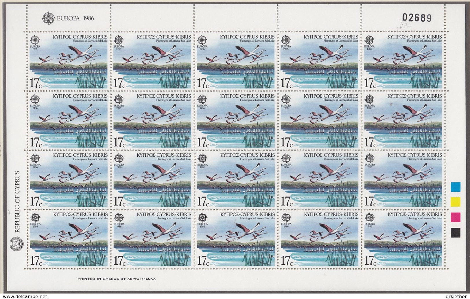 ZYPERN, 655-656, 2 Kleinbogen, Postfrisch **, Europa CEPT: Natur- Und Umweltschutz 1986 - Unused Stamps