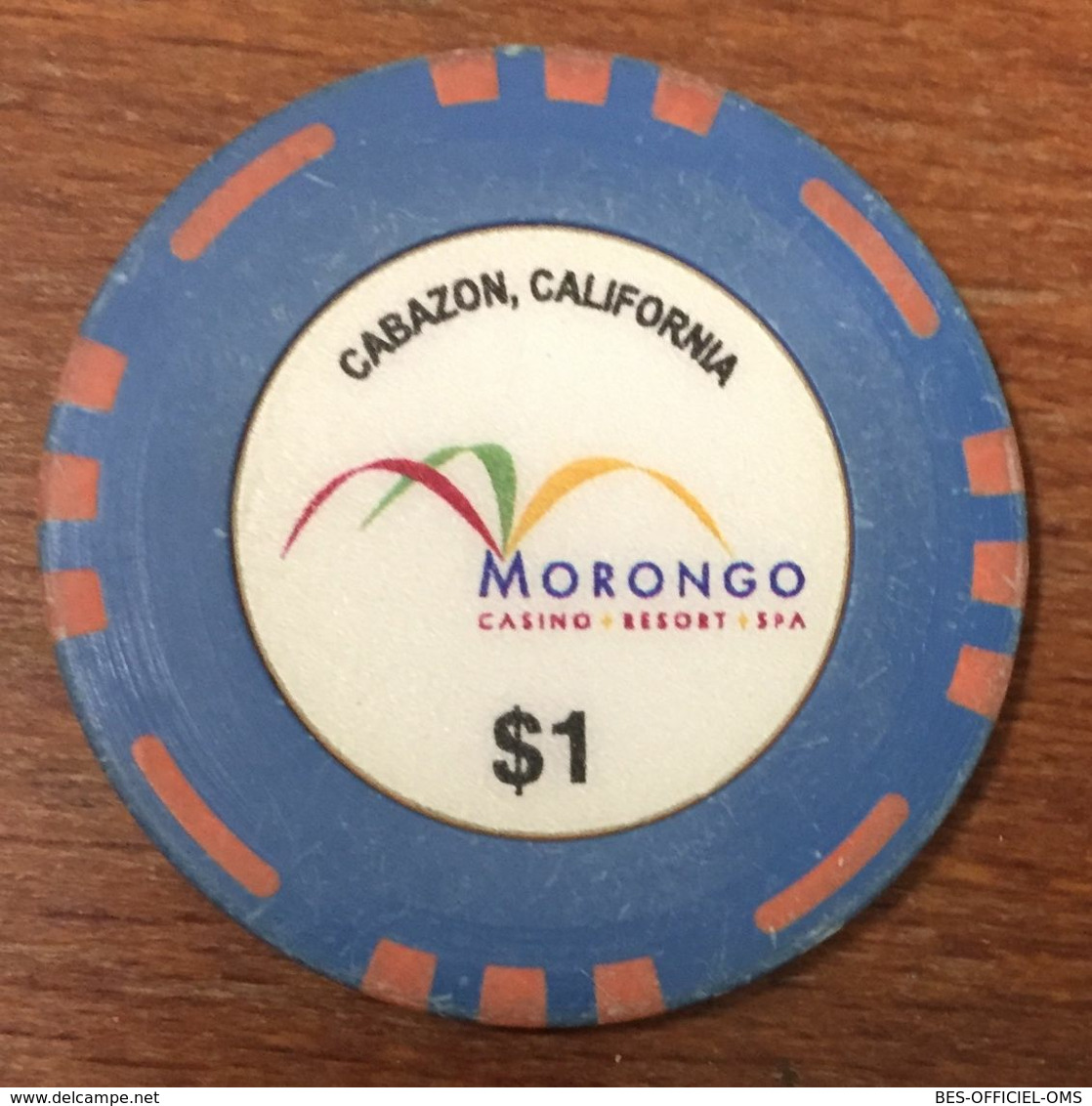 ÉTATS-UNIS USA CALIFORNIE CABAZON MORONGO CASINO CHIP $ 1 JETON TOKENS COINS - Casino