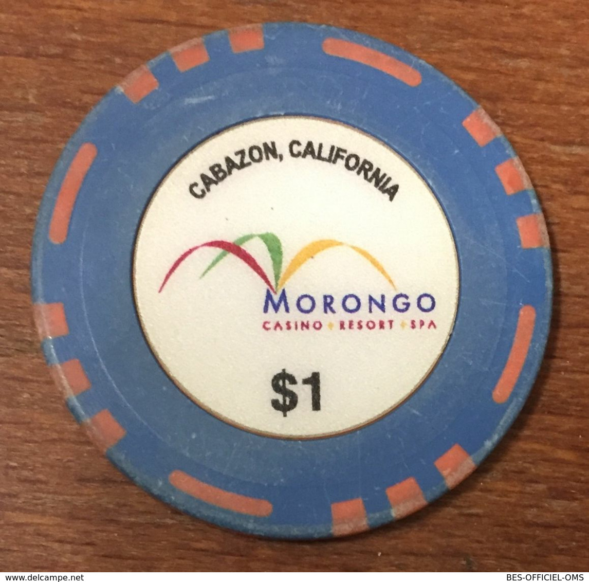 ÉTATS-UNIS USA CALIFORNIE CABAZON MORONGO CASINO CHIP $ 1 JETON TOKENS COINS - Casino