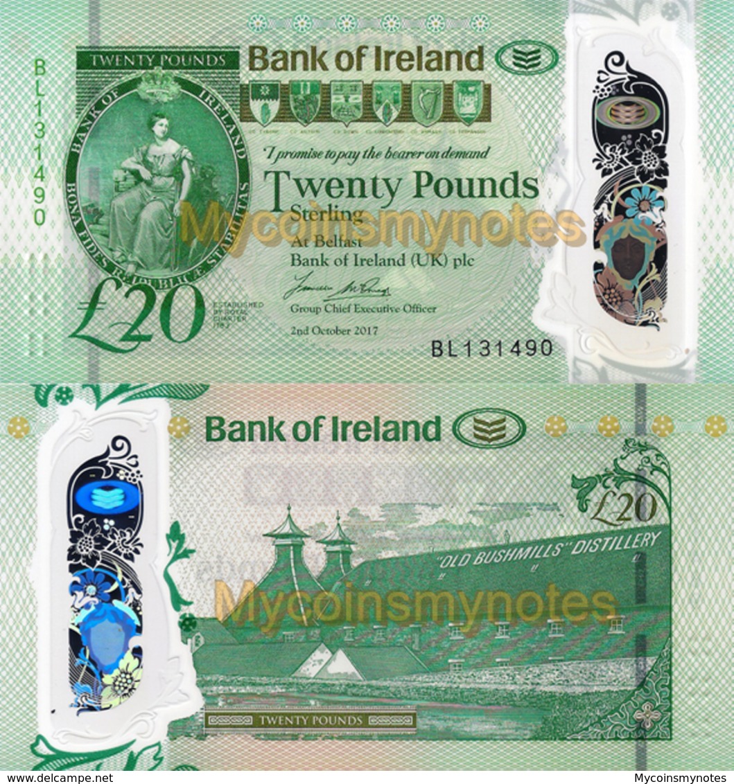NORTHERN IRELAND, BANK OF IRELAND, £20, 2020, PNEW, POLYMER, UNC - 20 Pounds