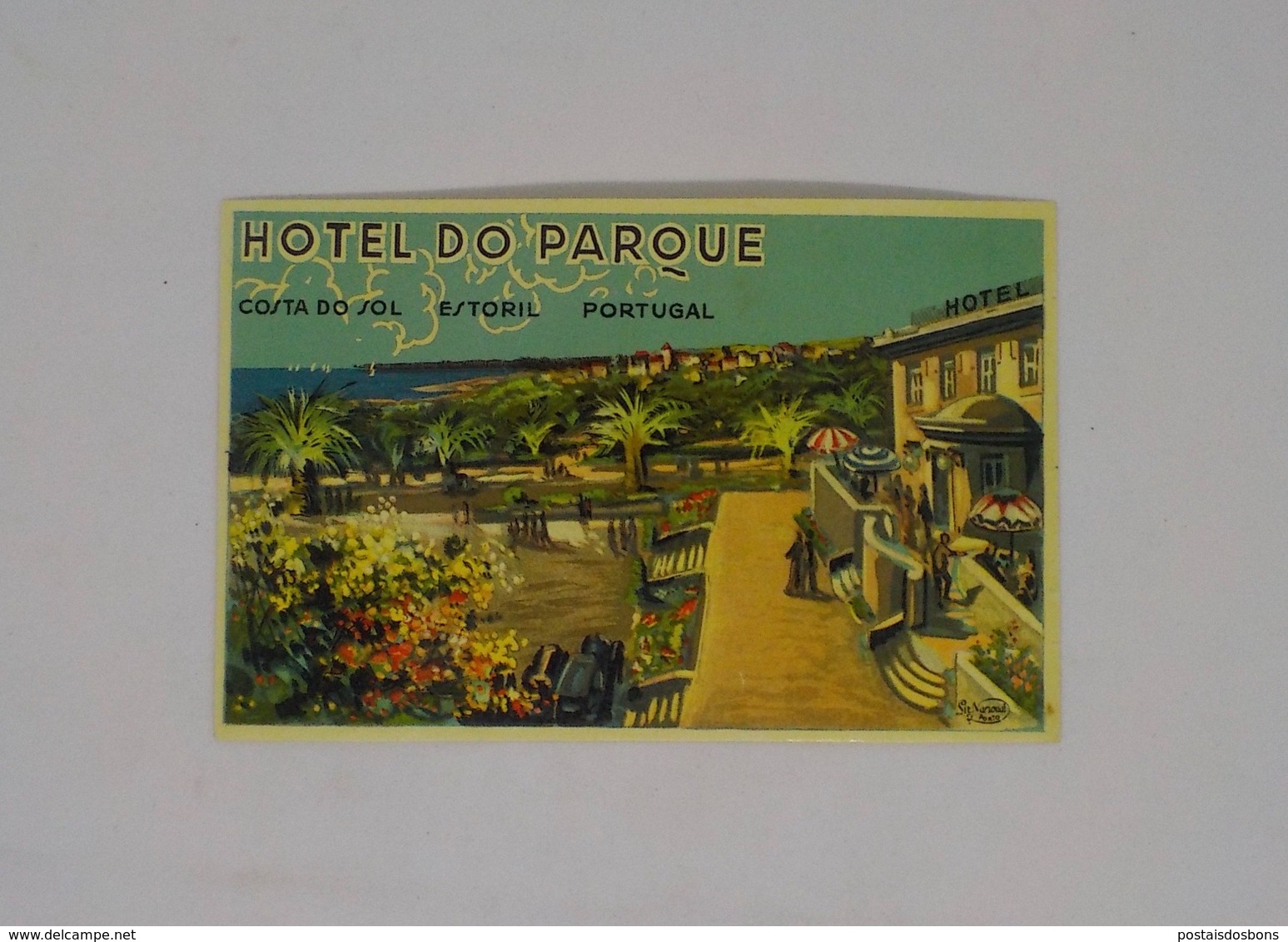 Cx13 CC29) Portugal HOTEL DO PARQUE COSTA DO SOL Estoril  Etiquette Hotel Label 8x12cm - Adesivi Di Alberghi