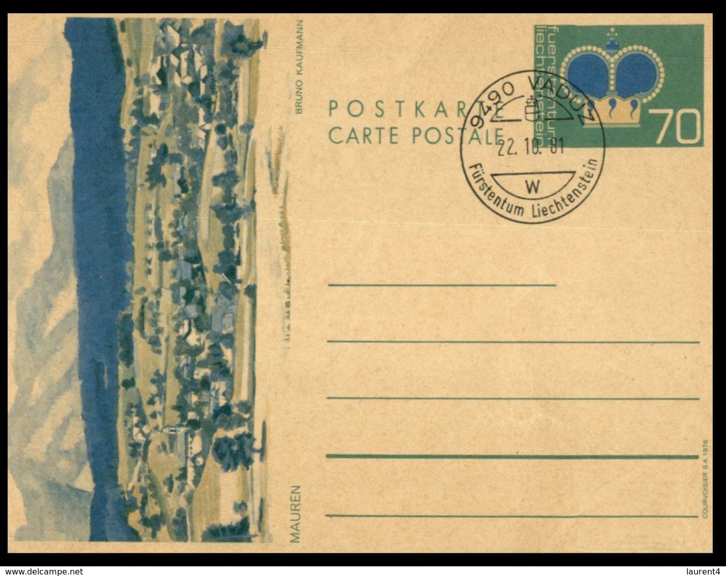 (I 9)  Liechtenstain - Pre-paid Postcard - Andere & Zonder Classificatie