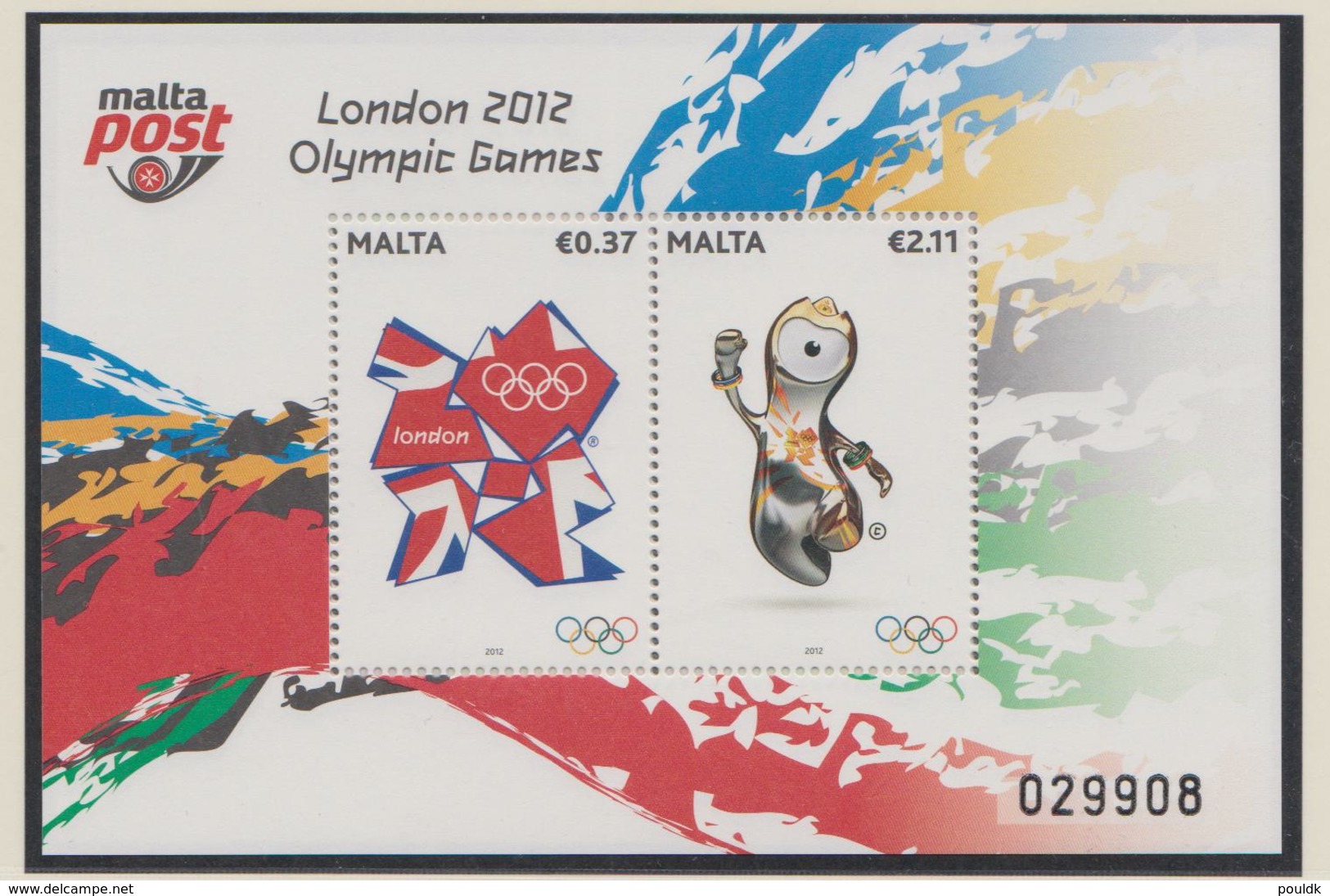 Malta 2012 London Olympic Games Souvenir Sheet  MNH/** (H34) - Summer 2012: London