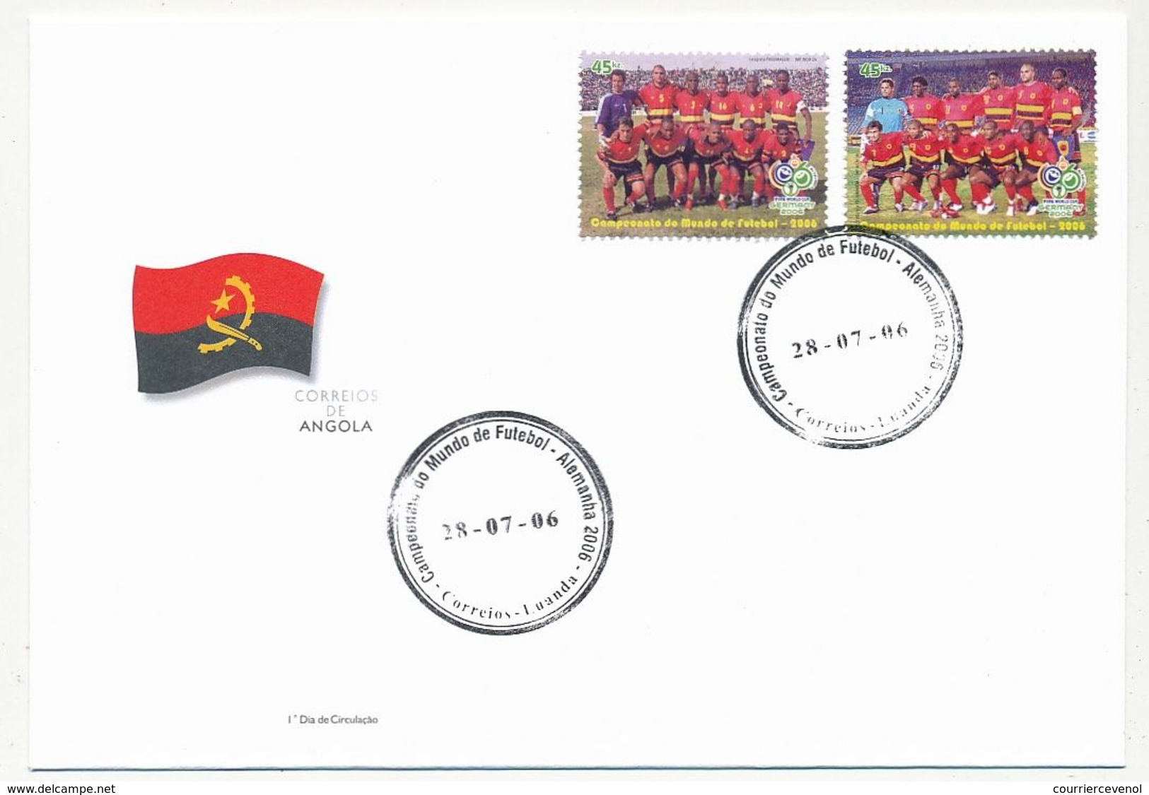 ANGOLA - Enveloppe FDC - Championnat Du Monde De Football Allemagne 2006 - 2006 – Allemagne