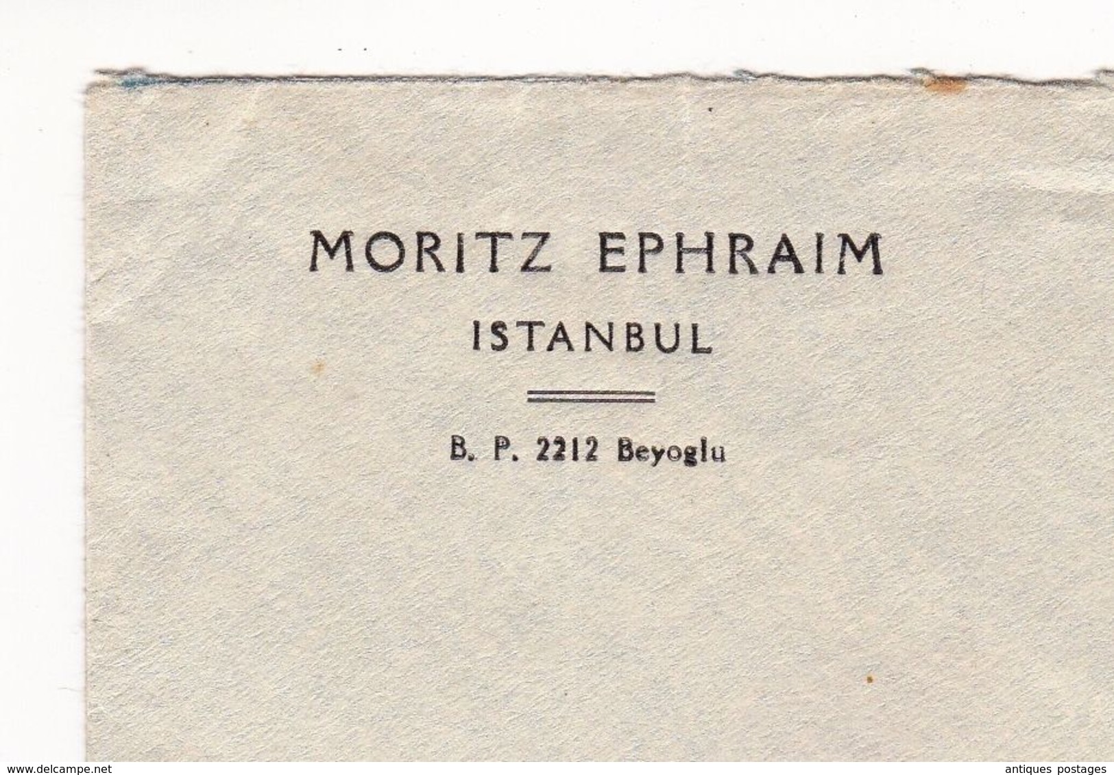 Lettre Beyoğlu Istanbul İSMET İNÖNÜ Turquie Moritz Ephraim Zurich Suisse - Storia Postale