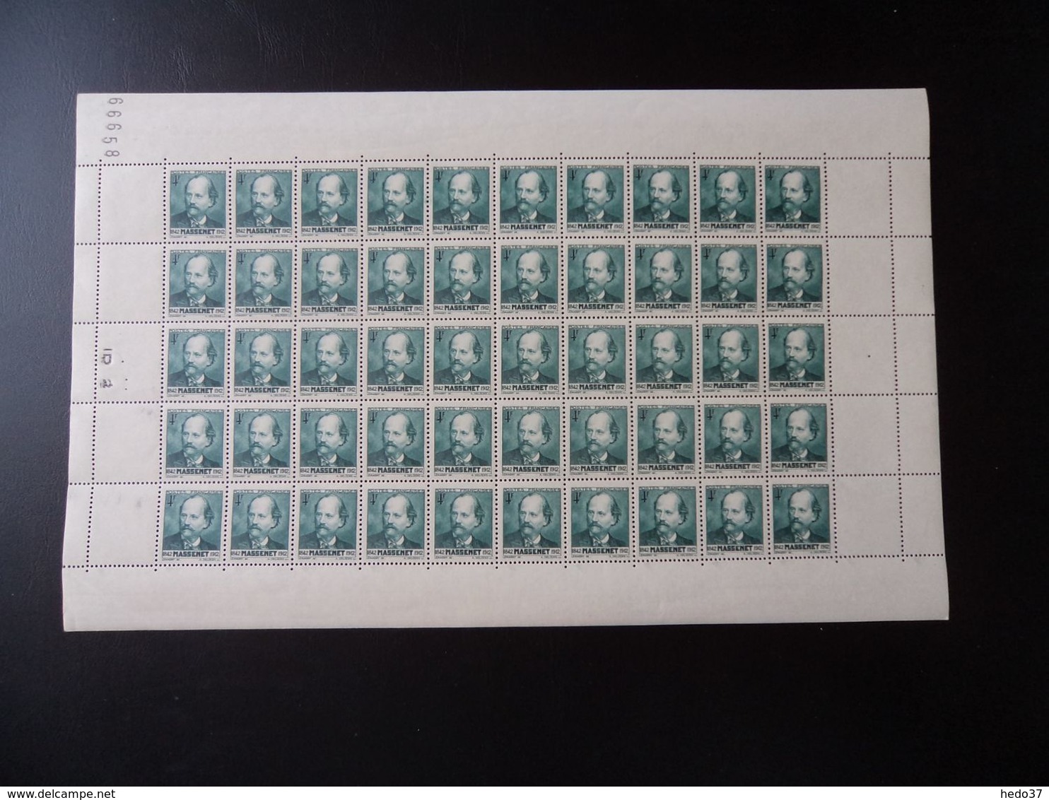 France N°545 - Massenet - Feuille De 50 Exemplaires - Neuf ** Sans Charnière - TB - Unused Stamps