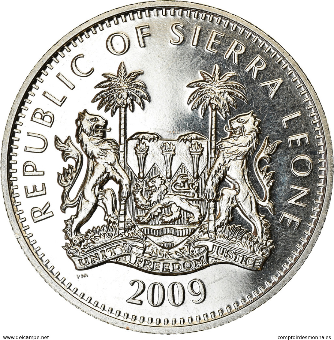 Monnaie, Sierra Leone, Dollar, 2009, British Royal Mint, Jeux Olympiques D'hiver - Sierra Leona