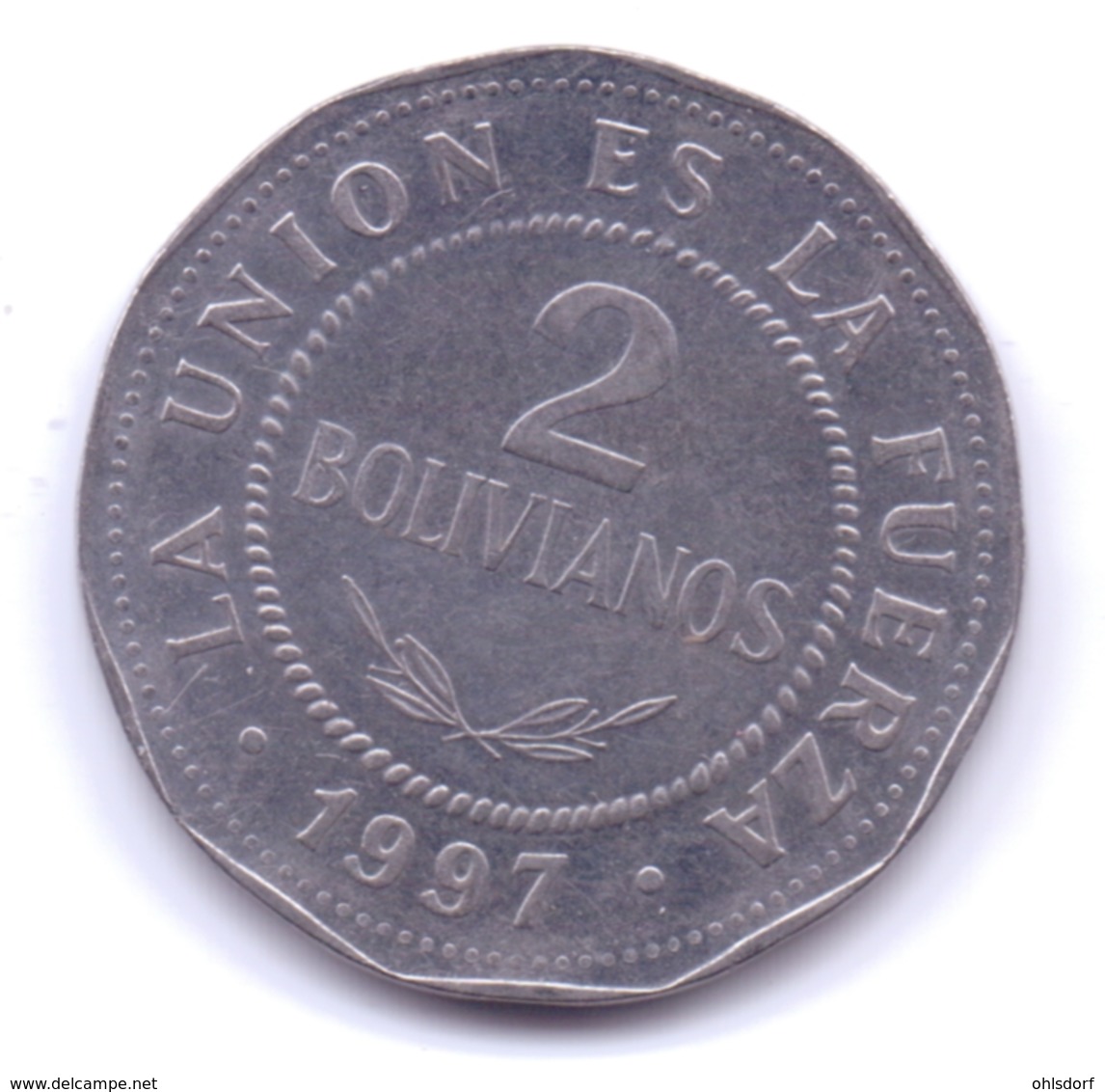 BOLIVIA 1997: 2 Bolivianos, KM 206.2 - Bolivië