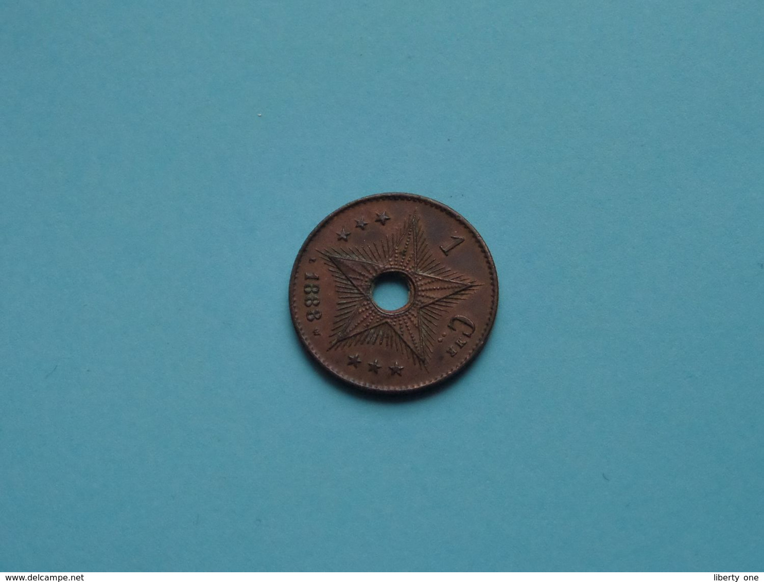 1888 > 1 Cent. ( KM 1 ) > ( Uncleaned Coin / For Grade, Please See Photo ) ! - 1885-1909: Leopold II.