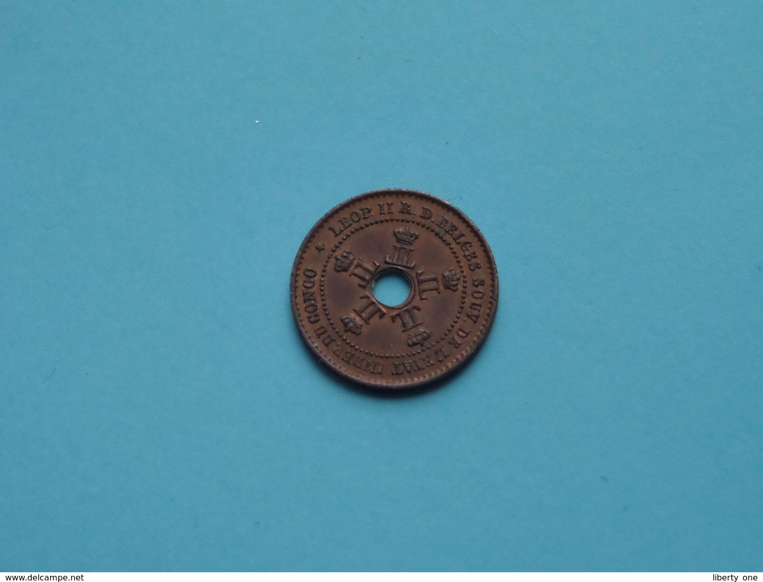 1888 > 1 Cent. ( KM 1 ) > ( Uncleaned Coin / For Grade, Please See Photo ) ! - 1885-1909: Leopold II