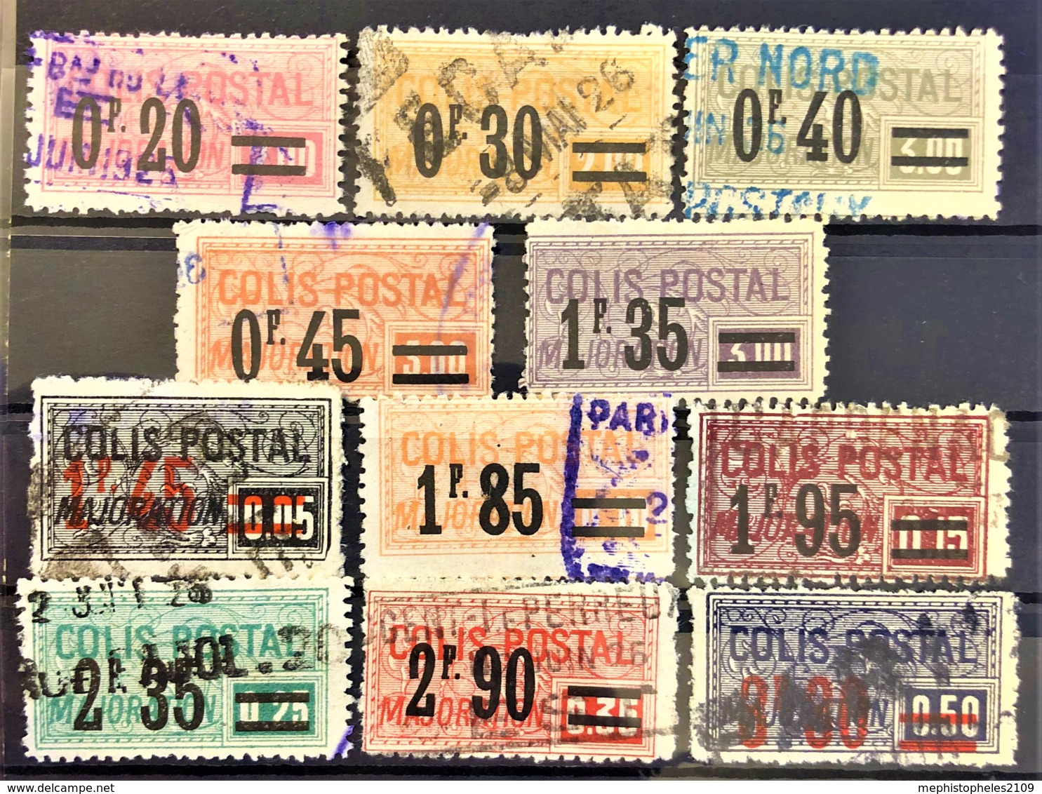 FRANCE 1926 - Canceled - YT 34, 35, 36, 37, 39, 40, 42, 43, 44, 45, 46 - COLIS POSTAUX - Nuevos