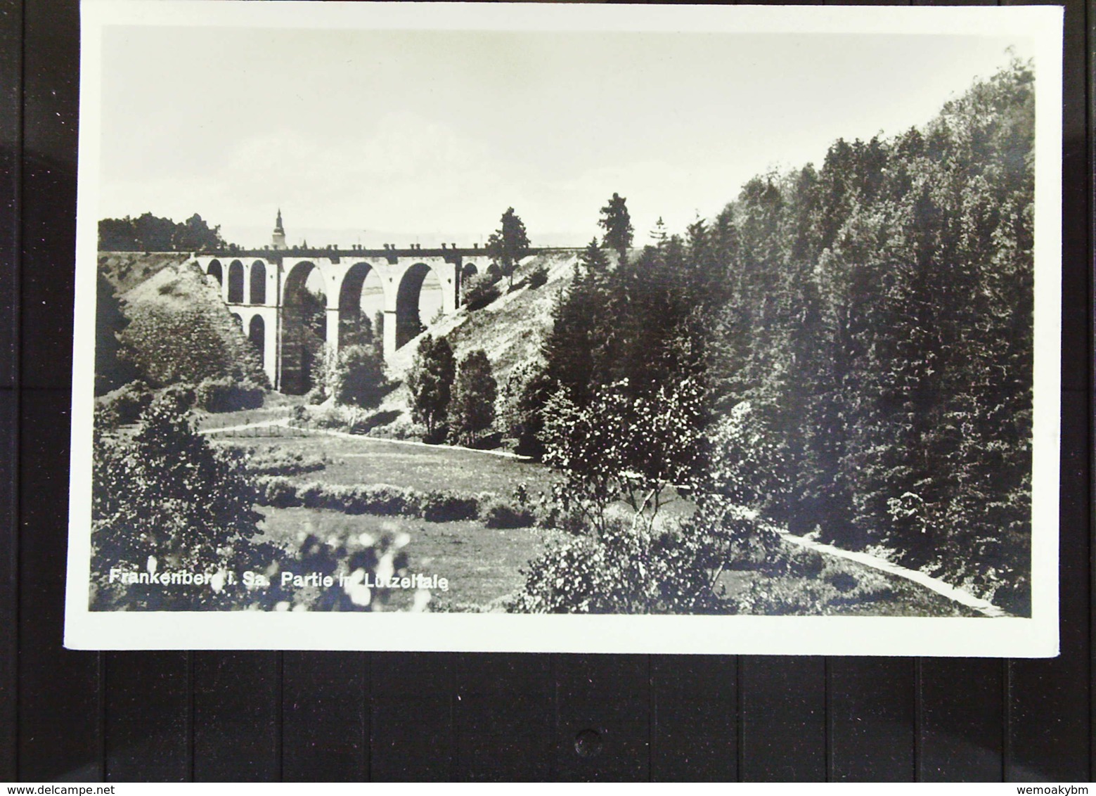 DR:  AK  Von Eisenbahnbrücke Im Lützeltal Bei Frankenberg Um 1930 - Frankenberg