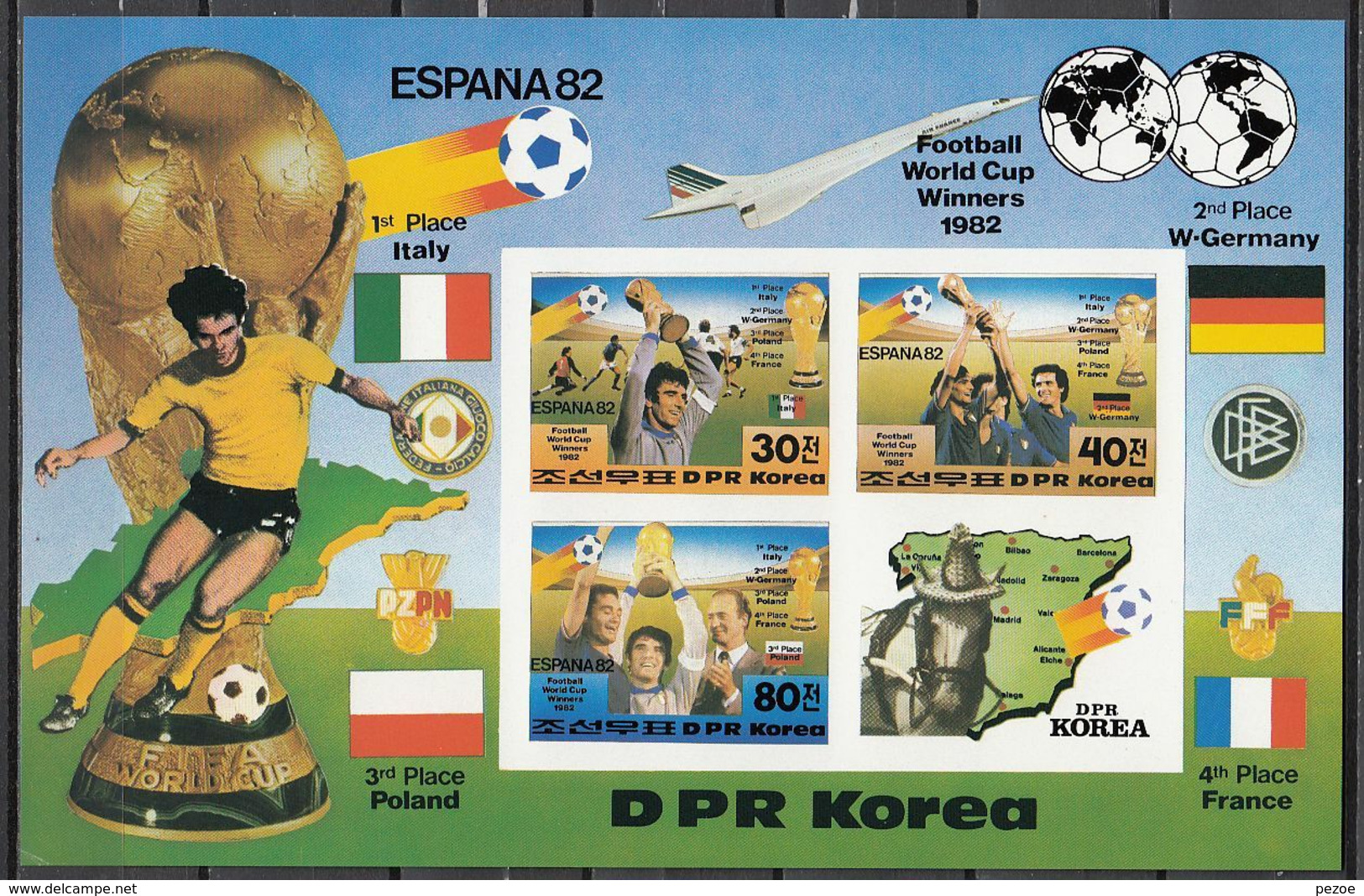 Soccer / Football / Fussball - WM 1982:  Korea Nord  Bl **, Imperf. - 1982 – Spain