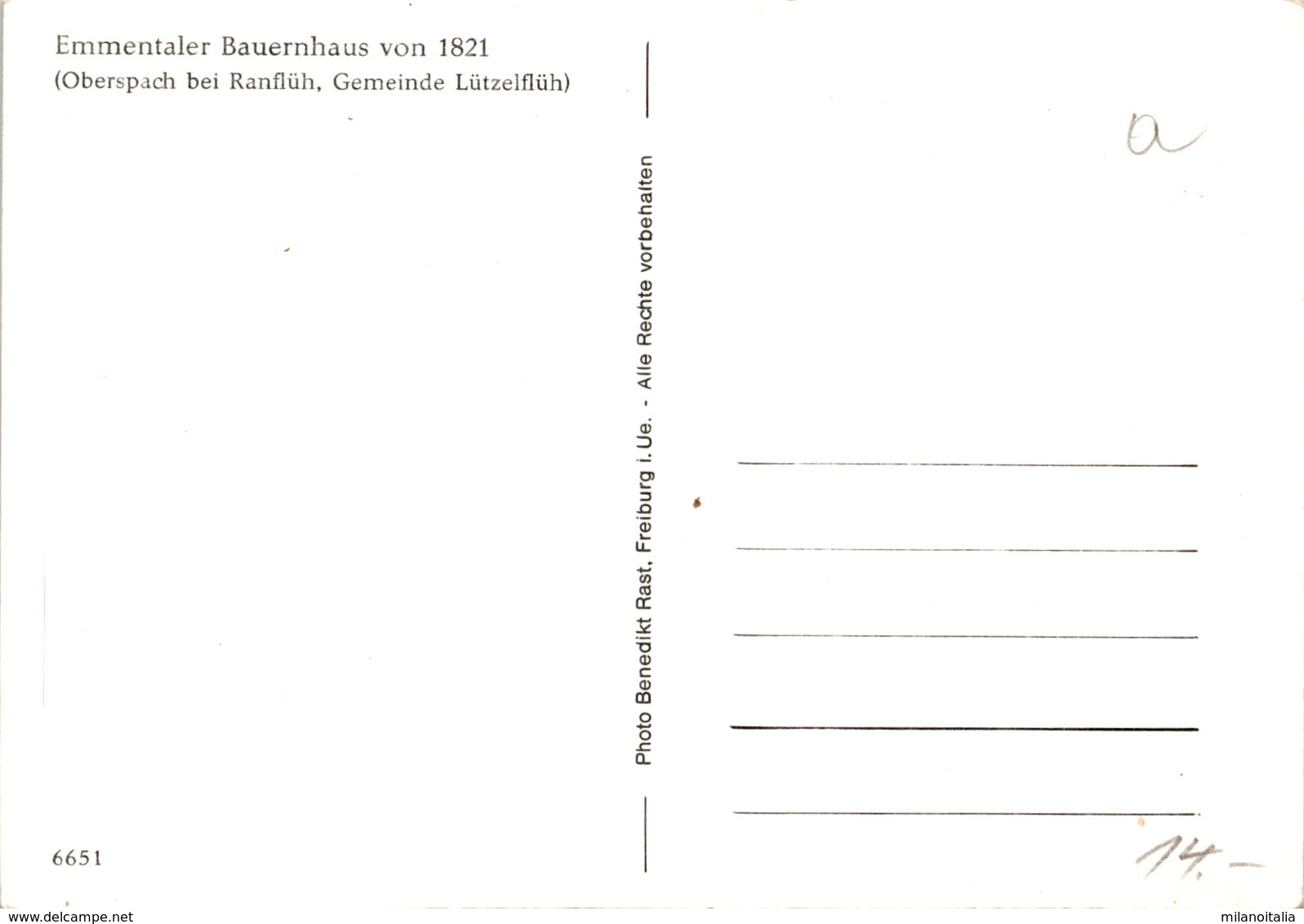 Emmentaler Bauernhaus Von 1821 - Oberspach Bei Ranflüh, Gemeinde Lützelflüh (6651) (a) - Lützelflüh