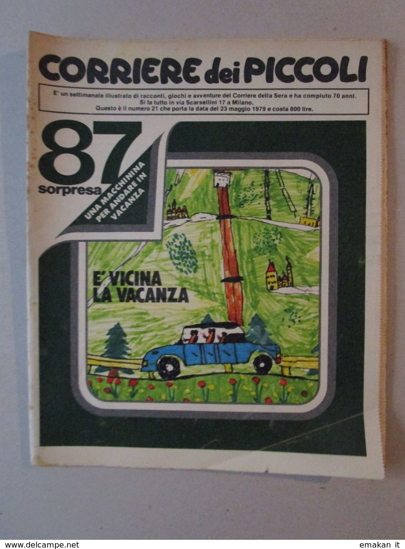 - CORRIERE DEI PICCOLI N 21 / 1979 MARZOLINO TARANTOLA - Corriere Dei Piccoli