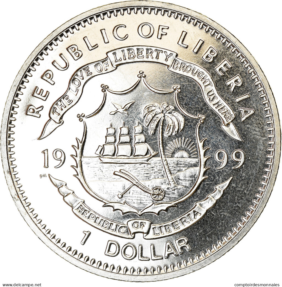 Monnaie, Liberia, Dollar, 1999, Dragons, SPL, Cupro-nickel - Liberia