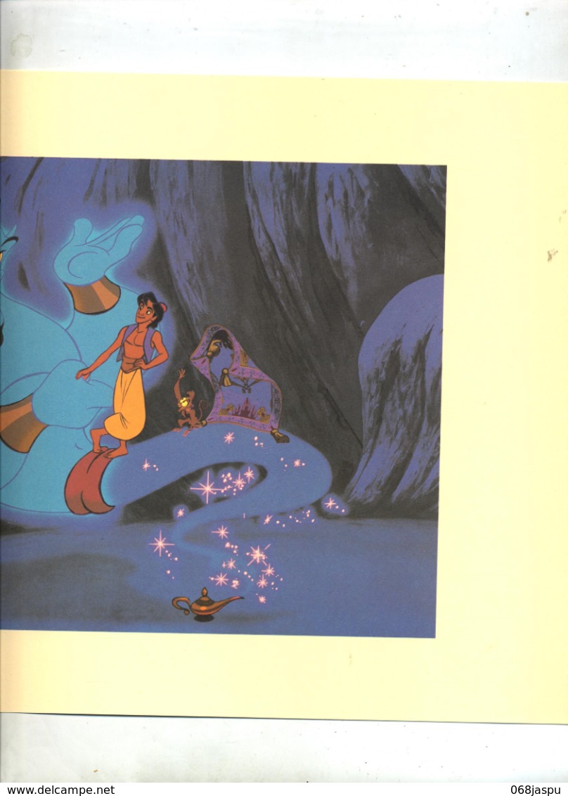 Planche Disney Home Video  Aladin Dans Cadre Et Pochette - Platten Und Echtzeichnungen