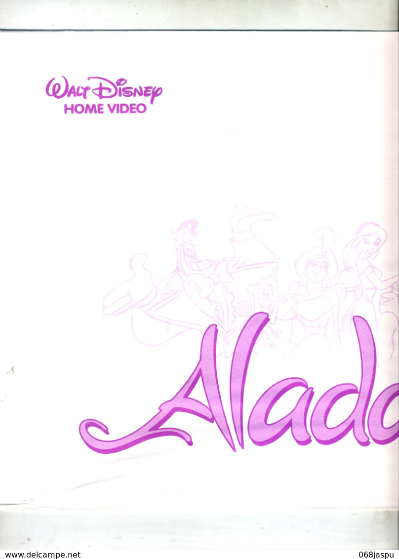 planche disney home video  aladin dans cadre et pochette