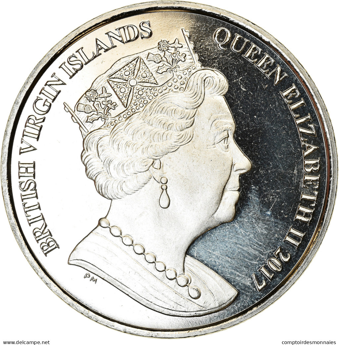 Monnaie, BRITISH VIRGIN ISLANDS, Dollar, 2017, Franklin Mint, Hippocampes, SPL - British Virgin Islands