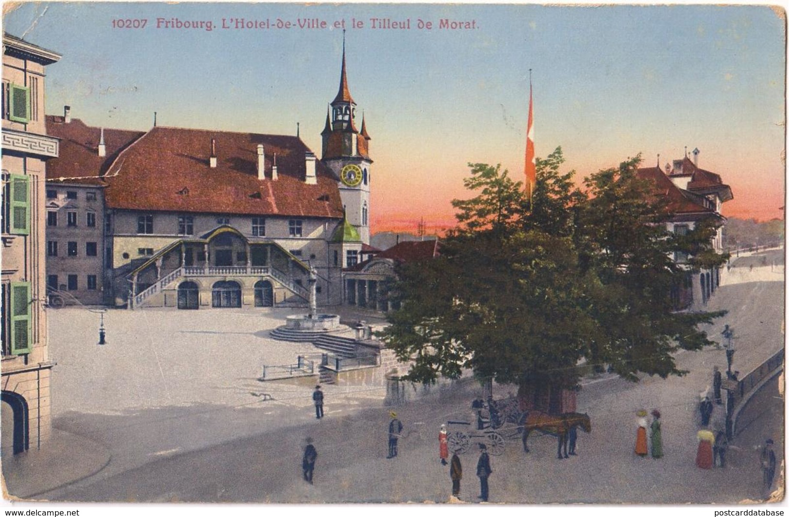 Fribourg - L\'Hotel De Ville Et Le Tilleul De Morat - Murten