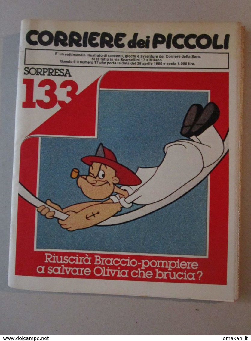 - CORRIERE DEI PICCOLI N 17 / 1980 IL PAESE DEI PUFFI - Corriere Dei Piccoli