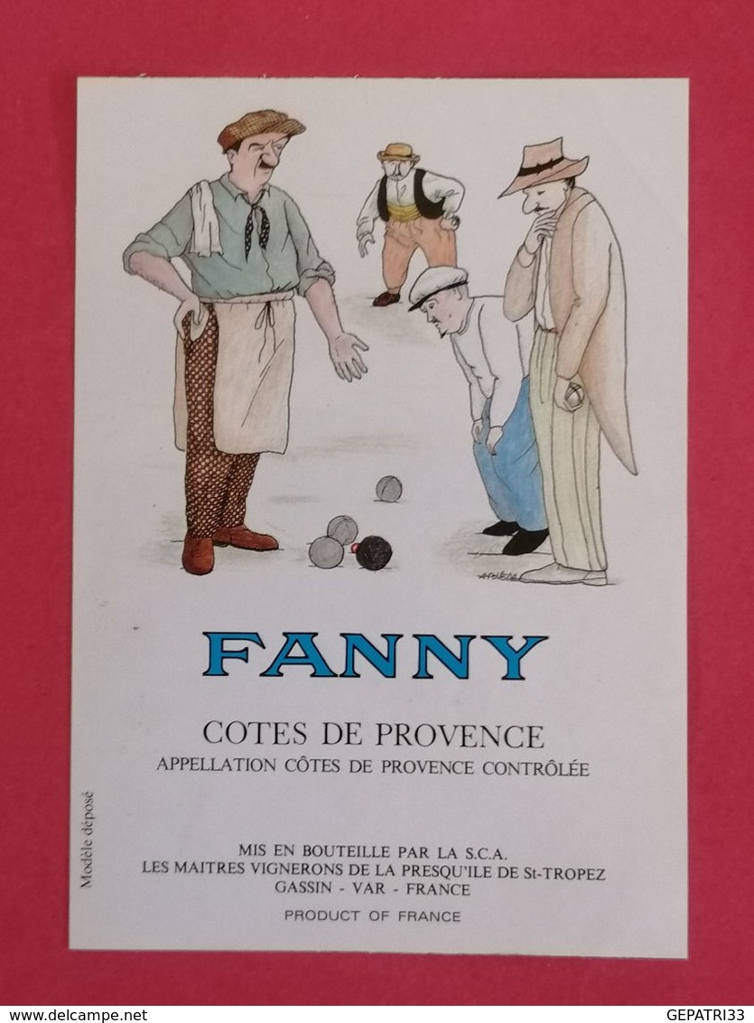 COTES DE PROVENCE ETIQUETTE  DECOREE  BD FANNY  PAR A .POVEDA     11/08/20 - Bande Dessinée