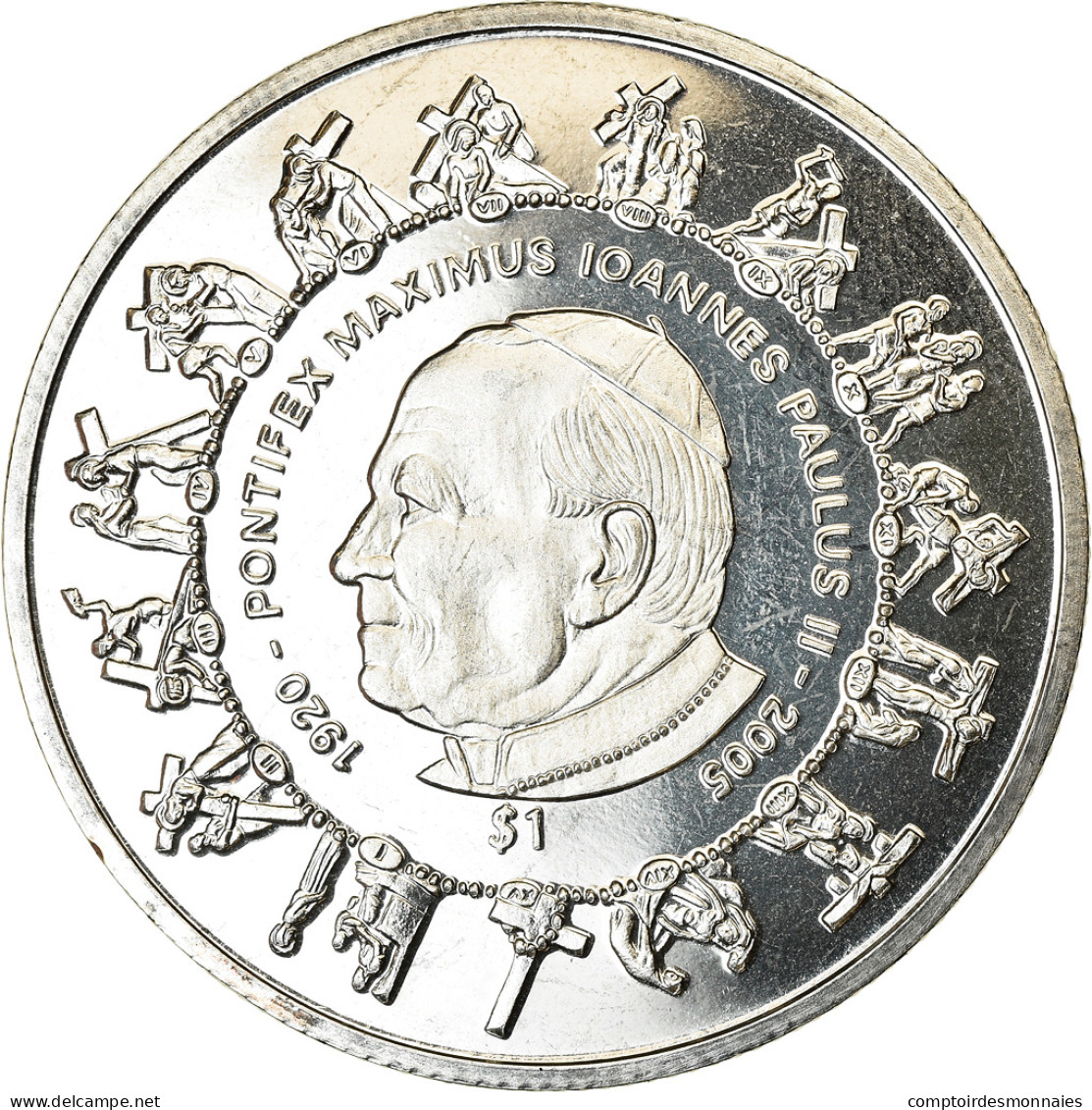 Monnaie, Sierra Leone, Dollar, 2005, British Royal Mint, Pape Jean Paul II, SPL - Sierra Leona