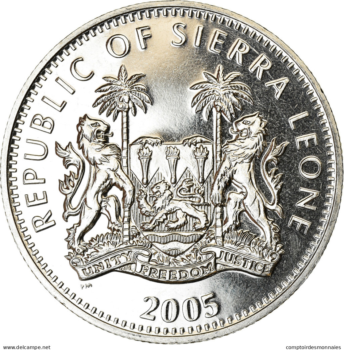 Monnaie, Sierra Leone, Dollar, 2005, British Royal Mint, Pape Jean Paul II, SPL - Sierra Leona