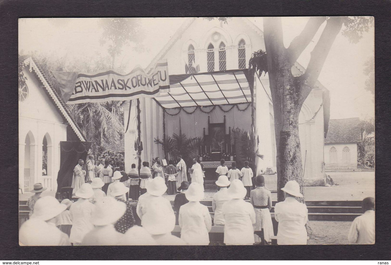 CPA Congo Belge Afrique Noire Carte Photo Voir Scan Du Dos Cachet Du Photographe - Belgian Congo