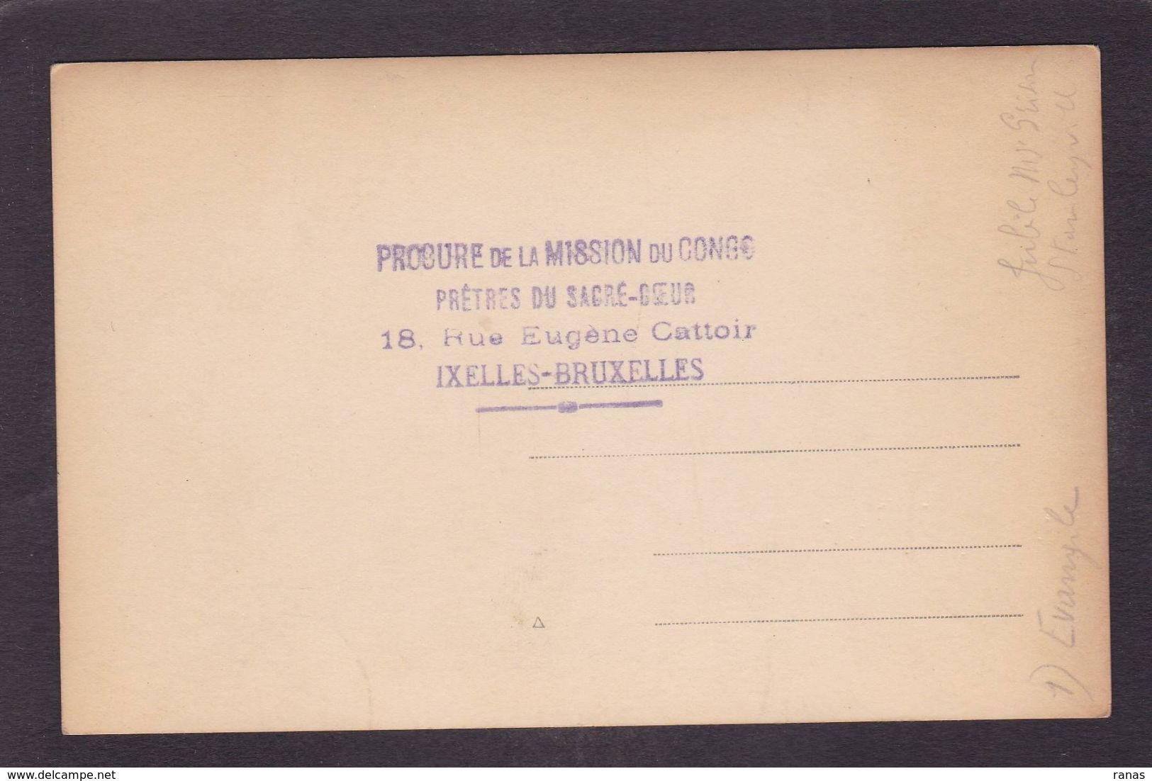 CPA Congo Belge Afrique Noire Carte Photo Voir Scan Du Dos Cachet Du Photographe - Belgisch-Kongo