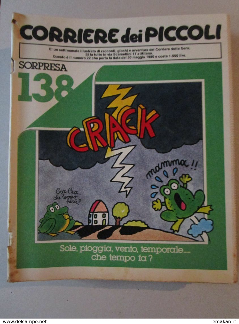 - CORRIERE DEI PICCOLI N 22 / 1980 - LUCKY LUKE / IL PAESE DEI PUFFI - Corriere Dei Piccoli