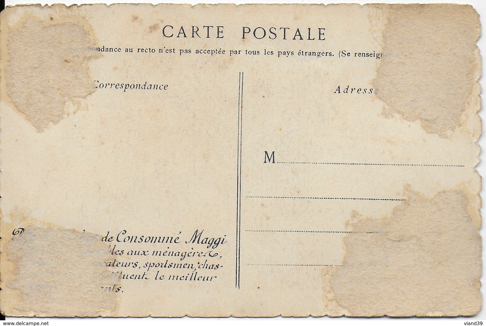Modave - Le Château - Carte Publicitaire Maggi D'après Une Gravure - Modave