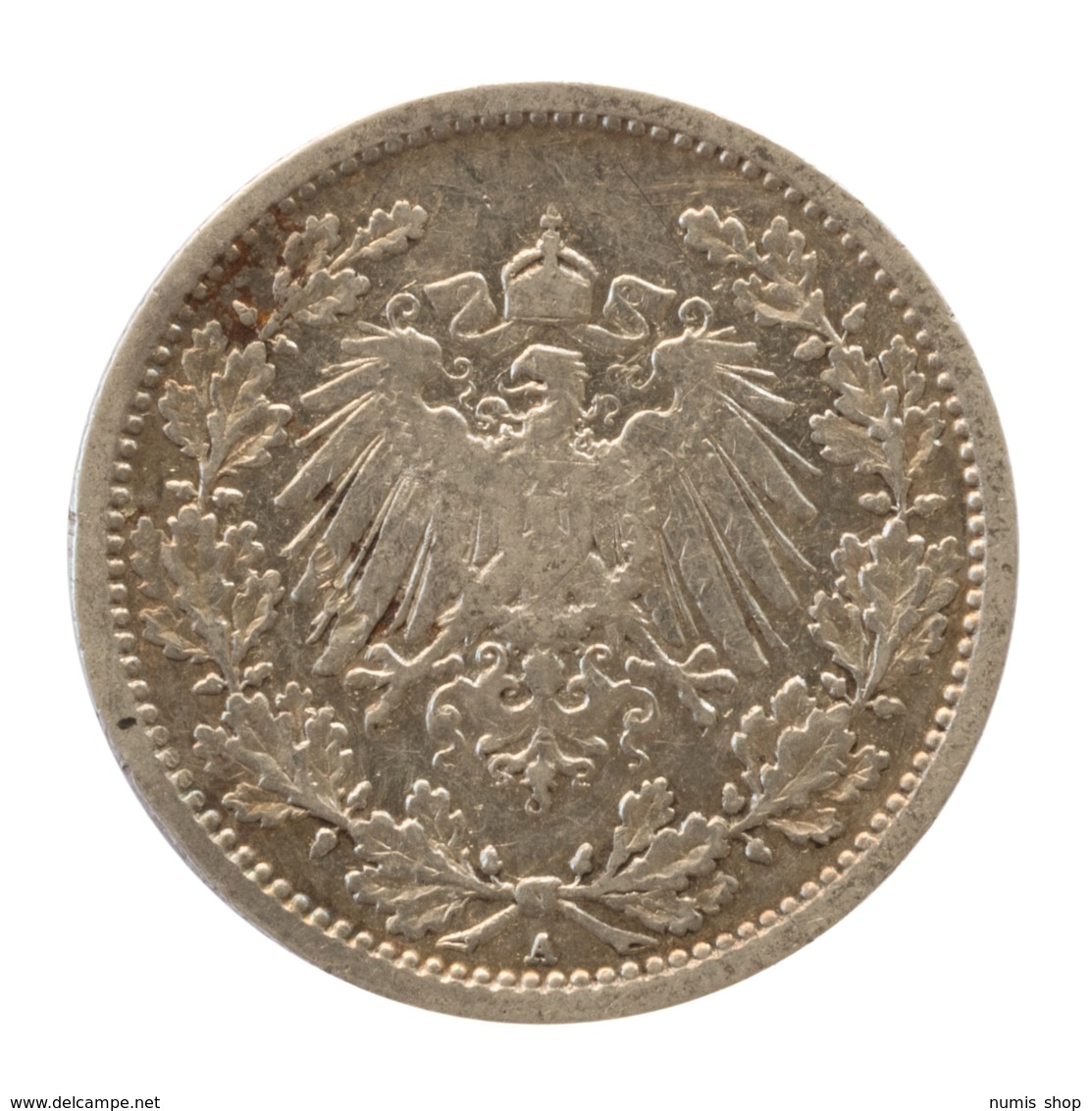 GERMANY - EMPIRE - 1/2 Mark - 1906 - A - Berlin - Silver - #DE007 - 1/2 Mark