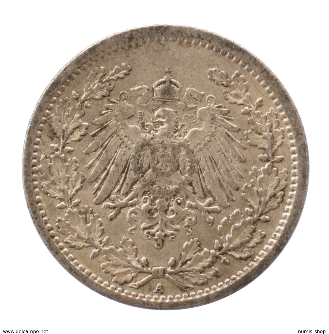 GERMANY - EMPIRE - 1/2 Mark - 1907 - A - Berlin - Silver - #DE011 - 1/2 Mark