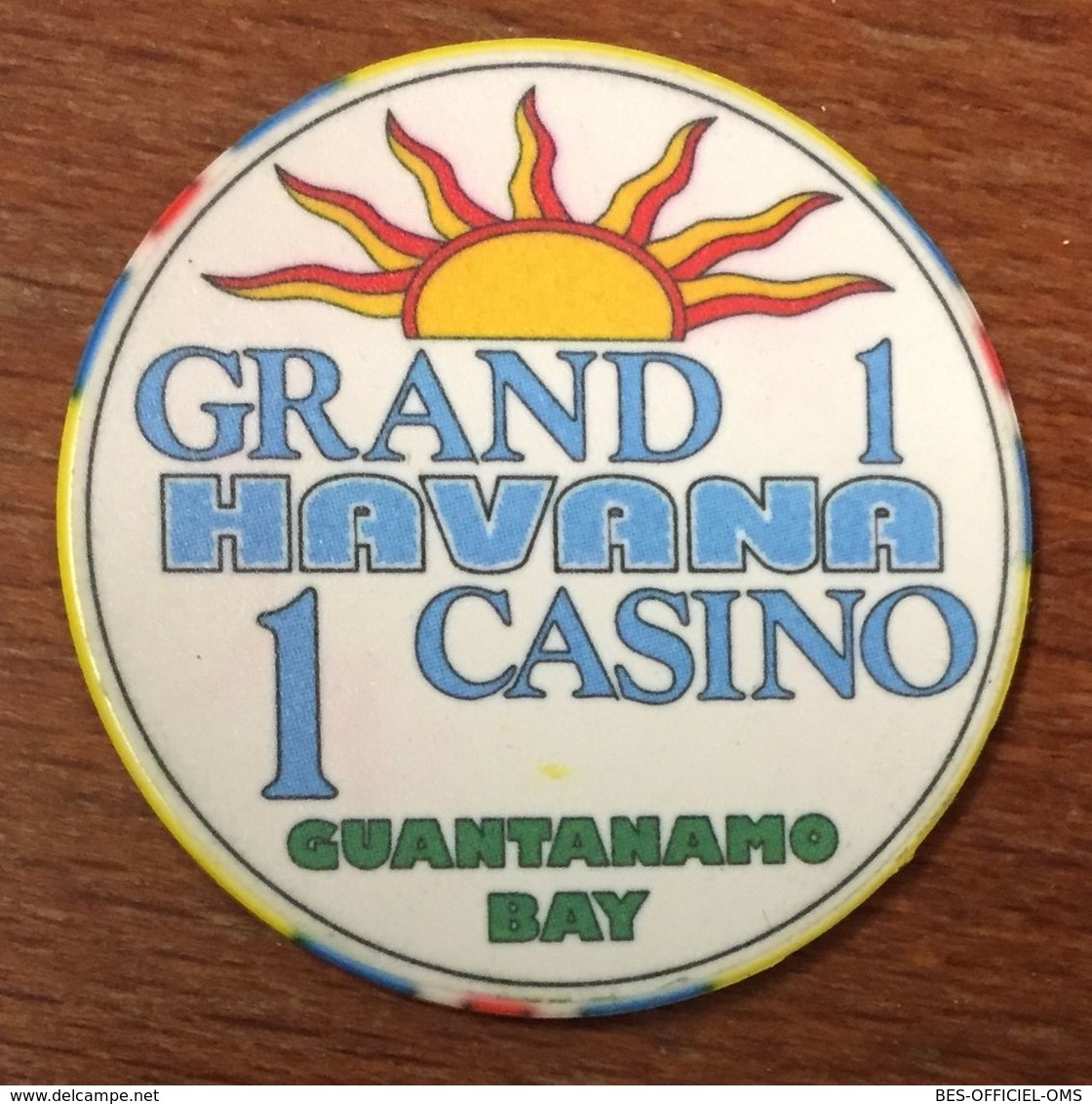 CUBA GUANTANAMO BAY GRAND HAVANA CASINO CHIP 1 JETON TOKENS COINS - Casino