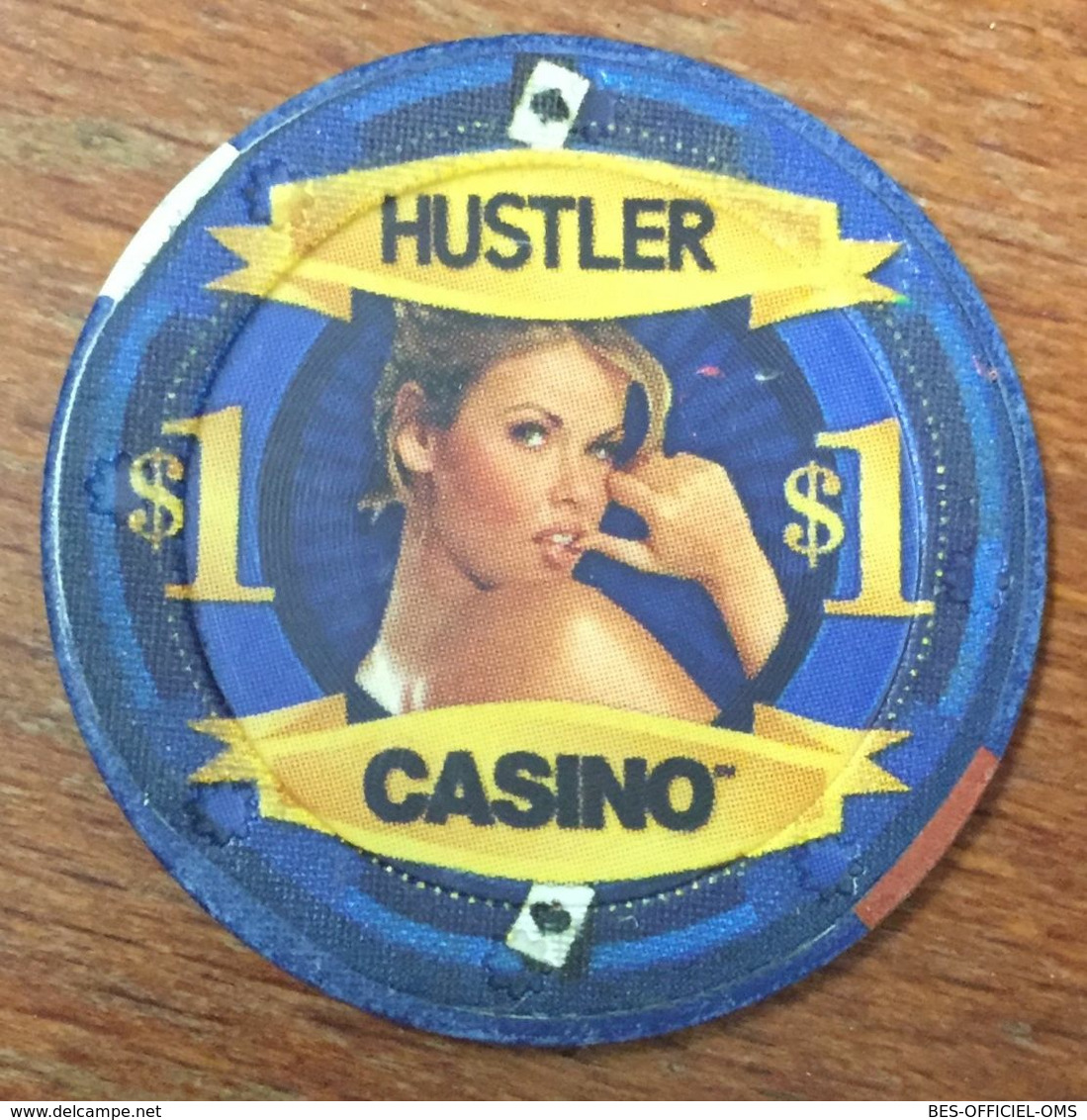 USA CALIFORNIE GARDENA HUSTLER CASINO CHIP $ 1 JETON TOKEN COIN - Casino