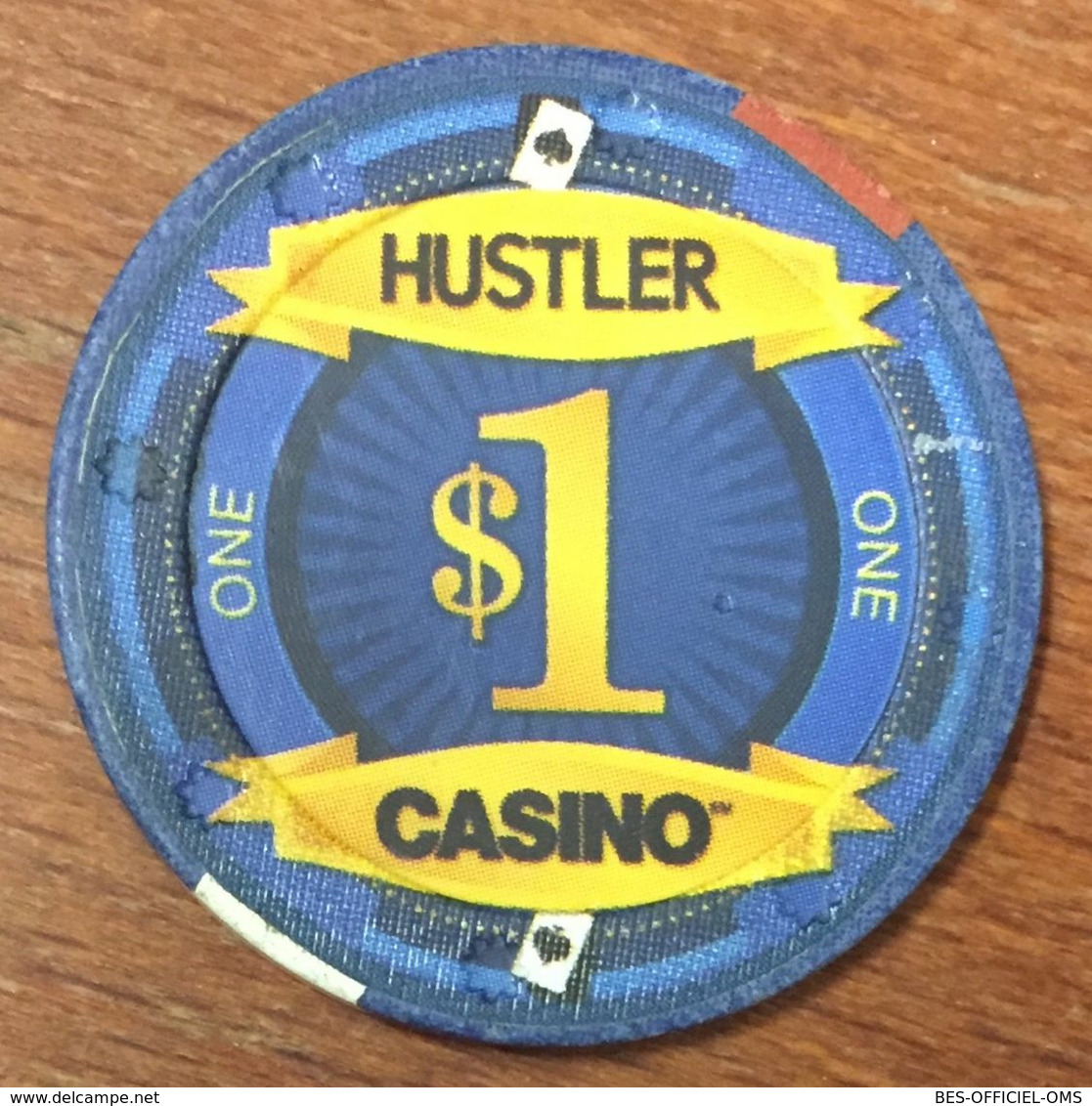 USA CALIFORNIE GARDENA HUSTLER CASINO CHIP $ 1 JETON TOKEN COIN - Casino